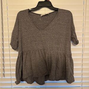 Gray Women's Peplum Top